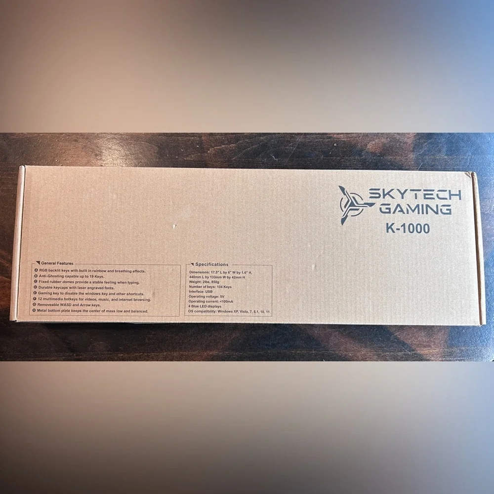 Skytech Gaming Keyboard K-1000 RGB Backlit Keys New In Box